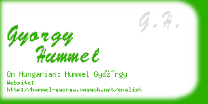 gyorgy hummel business card